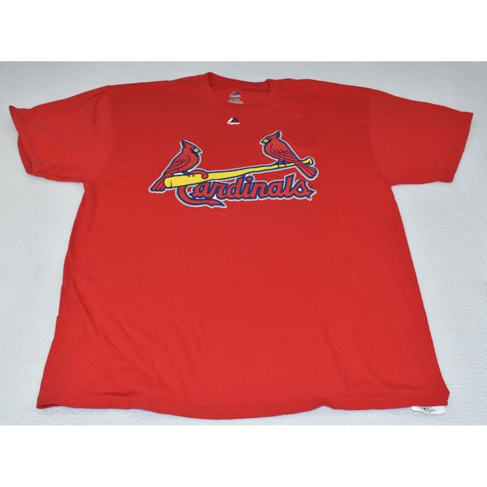 St. Louis Cardinals Men's T-Shirt Size XL Baseball Short Sleeve Red Embroidery